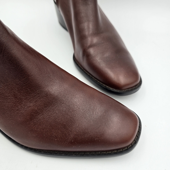 Sam Edelman Brawley Ankle Booties, Deep Pecan Leather, Women's Size 10 - Picture 7 of 16